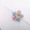 Wholesale Hollow Big Flower Color Hand-painted Acrylic Vertical Hole DIY Bracelet Bag Chain Car Hanging Accessories