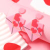 Wholesale Valentine's Day Pink Love Envelope Acrylic Earrings