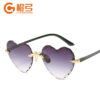 Wholesale PC Frameless Cut Edge Love Sunglasses