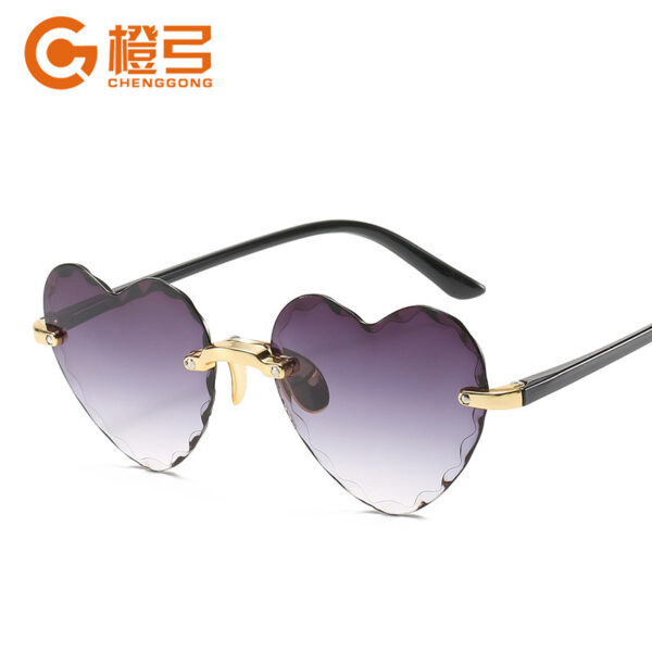 Wholesale PC Frameless Cut Edge Love Sunglasses