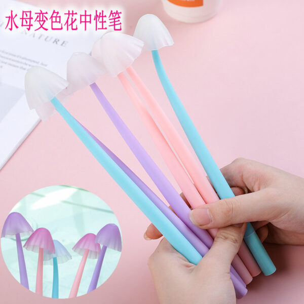 Wholesale Plastic Jellyfish Color Change Flower Rollerball Pen