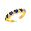 Wholesale Gold Plated Brass Love Heart Ring