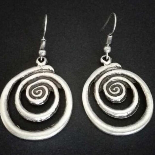 Wholesale Geometric Spiral Alloy Irregular Earrings