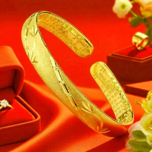 [bamboo heart sutra plated with sand gold and thickened]