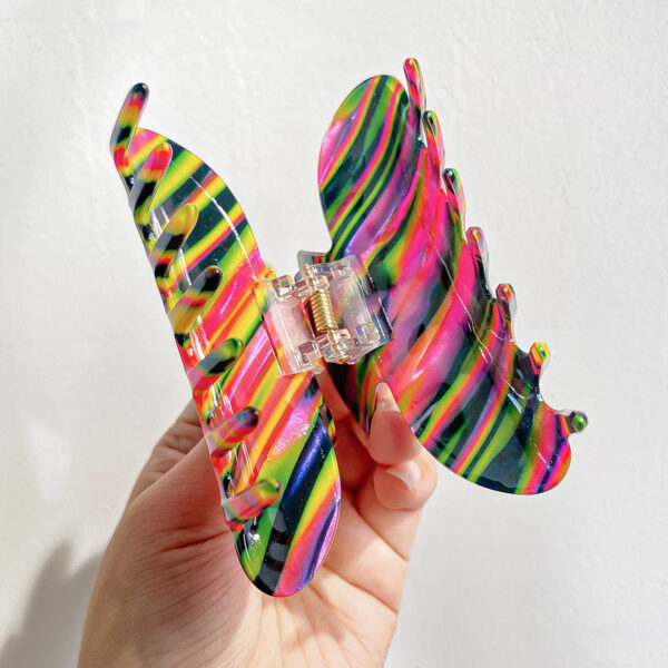 Wholesale Acrylic Diamond Studded Star Moon Valentine's Day Hair Clips