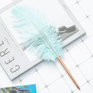 Bullet type 1.0 / Rose gold (light blue feathers)