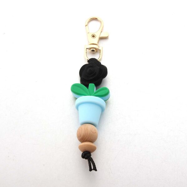O1CN01WjgjGb1bYW5p9zZ9b_2216822363477-0-cib Wholesale Flower Pot Silicone Bead Keychain
