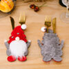 Wholesale New Faceless Old Man Fabric Knife and Fork Cutlery Set for Christmas Decoration