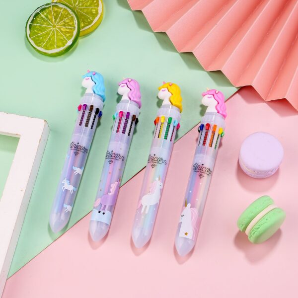 Wholesale Plastic Cartoon Unicorn 10-color Ballpoint Pen
