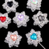 O1CN01WonXsP1Ddy3fRbrM4_2491030240-0-cib-3 Wholesale Alloy Snowflake Beads Double-sided Heart-shaped Zircon Straight Hole Beads DIY Mobile Phone Chain Beads