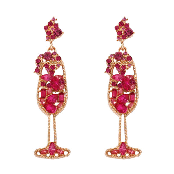 O1CN01Wp8rQH1gFnuRKetRc_2213748334113-0-cib Wholesale Pearl Inlaid Diamond Wine Glass Shaped Alloy Earrings