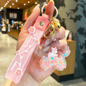 O1CN01WpCEFa1XOexKIYRwD__2215524792914-0-cib Wholesale Acrylic Quicksand Unicorn Keychain