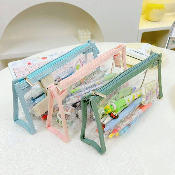 Wholesale PU Transparent Pencil Case