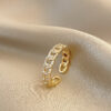 Wholesale Niche Design Geometric Twisted Zirconium Ring