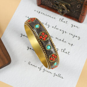 Style 4 (coffee brown red flower)