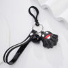 Wholesale Metal Ring Halloween Black Bell Smiley Ghost Keychain