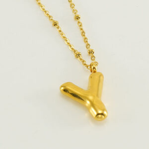 Gold letter Y (with chain)