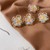 Wholesale Korean Vintage Flowers Resin Earrings