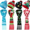 Wholesale Acrylic LED Illuminated Christmas Hat Scarf Set