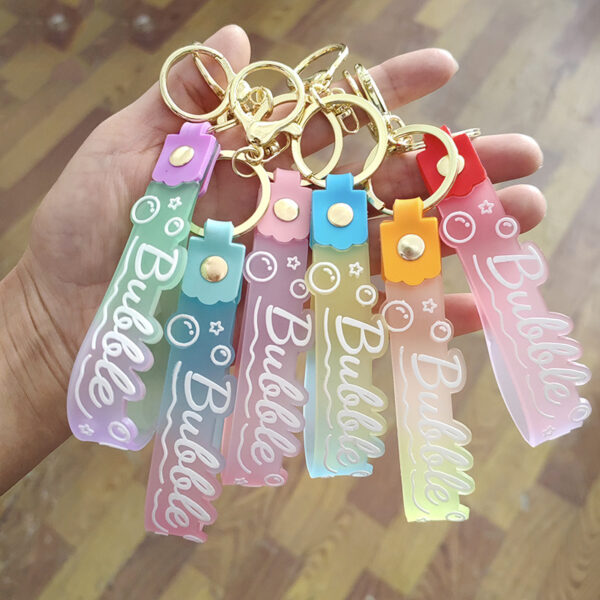 Wholesale Candy Color Lanyard PVC Keychains