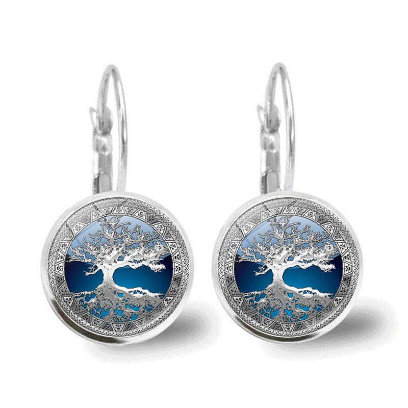 Wholesale Tree of Life Glass Earrings