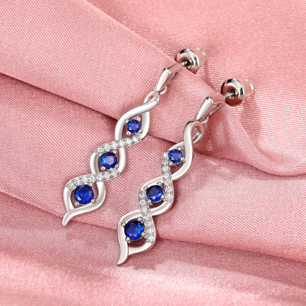 Wholesale Baroque Long Zircon Copper Earrings