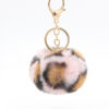 Wholesale Polyester Leopard Fur Ball Keychain