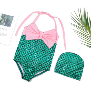 -42 Green Mermaid with Hat for Girls / 10-17.5kg