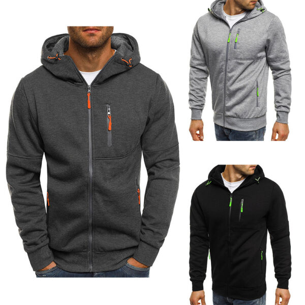 Wholesale Outdoor Casual Hoodie Plus Velvet Autumn Men's Jacket Sweatshirt