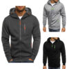 Wholesale Outdoor Casual Hoodie Plus Velvet Autumn Men's Jacket Sweatshirt
