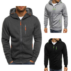Wholesale Outdoor Casual Hoodie Plus Velvet Autumn Men's Jacket Sweatshirt