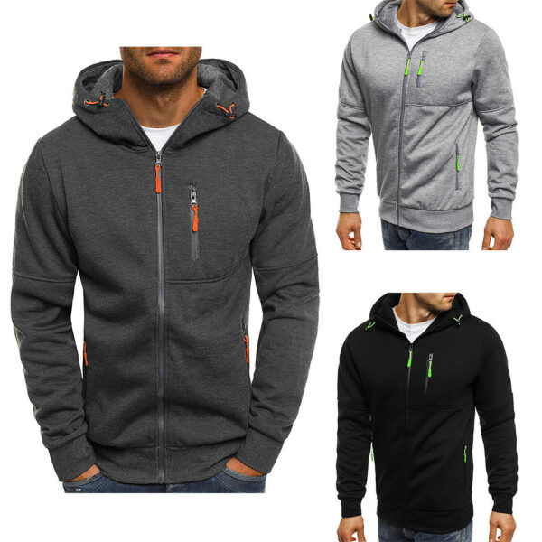Wholesale Outdoor Casual Hoodie Plus Velvet Autumn Men's Jacket Sweatshirt