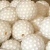 Wholesale 20MM Resin Off-white Transparent Diamond Ball Beads