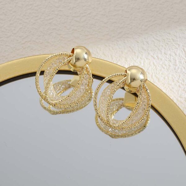 Wholesale Gold Exaggerated Creative Copper Stud Earrings