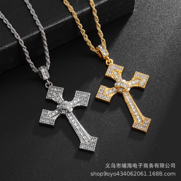 O1CN01X4wy3x1PSJFVMwojr_2206510641839-0-cib Wholesale Full Diamond Cross Alloy Necklaces