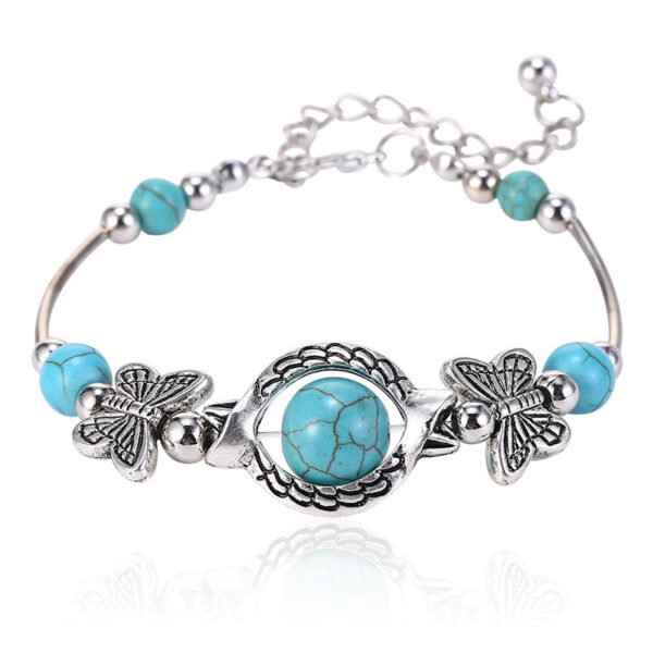 Wholesale Butterfly Turquoise Alloy Bracelet