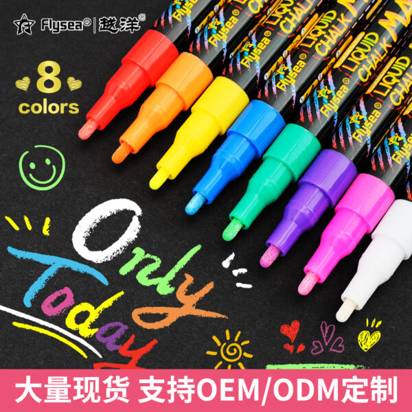 Wholesale Fine Character Color Pens Erasable Liquid Plastic Graffiti Marking Brush