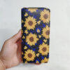 Wholesale Sunflower Long PU Zipper Printed Wallet