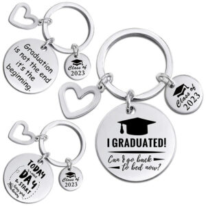 O1CN01X7LPVQ1QbkxNwJxBk__1001761995-0-cib Wholesale Graduation Season Gift Lettering Stainless Steel Round Card Heart Keychain