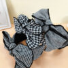 O1CN01X89OzS1Jy0ocdTjGR_2206716431096-0-cib Wholesale Wide Edge Houndstooth Large Bow Fabric Headband