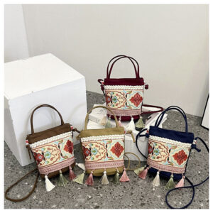 Wholesale Canvas Ethnic Tassel Bag