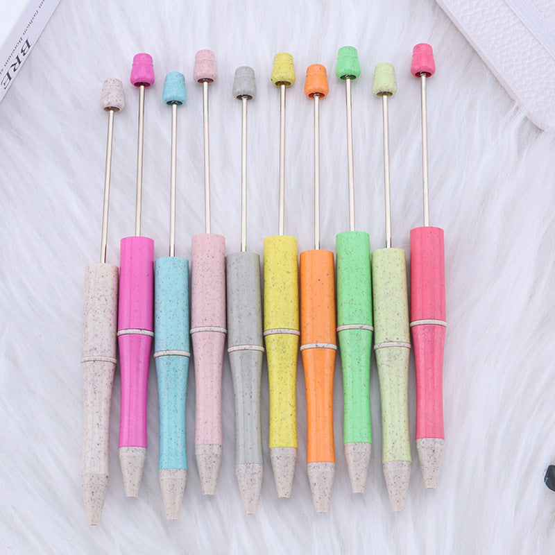 Wholesale Beadable Pen Environmentally Friendly Wheat Straw Material DIY Beadable Pens