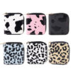 Wholesale Children's Cow Pattern Short PU Zipper Wallet Clutch Bag