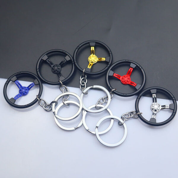 O1CN01XBsXxf1chxjXYSACT_2201205293633-0-cib Wholesale Automobile Modification Steering Wheel Zinc Alloy Keychain