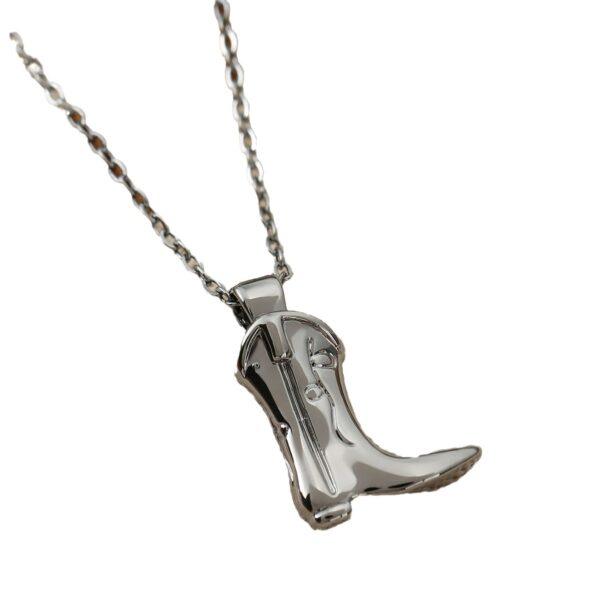 Wholesale Western Style Cowboy Boots Vintage Necklace Clavicle Chain