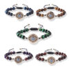 Wholesale Eye of Life Braided Style Natural Stone Beaded Bracelet