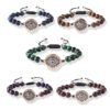 Wholesale Eye of Life Braided Style Natural Stone Beaded Bracelet
