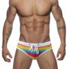O1CN01XEbJAW1s7LxL2dJuk_985485719-0-cib Wholesale Men's Rainbow Stripe Swimwear Briefs
