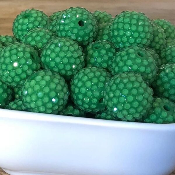 Wholesale 20MM Resin Dark Blue Dark Green Transparent Diamond Ball Beads