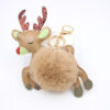 Wholesale Christmas Deer Plush Ball Keychain